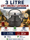 Kampavm Çift Emzikli Emaye Kamp ve Avcı Çaydanlığı - Kamp Ekipmanları KampAVM