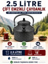 Kampavm Çift Emzikli Emaye Kamp ve Avcı Çaydanlığı - Kamp Ekipmanları KampAVM