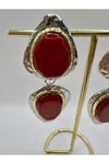 Bordo Reçine Boncuklu Marka Model Küpe