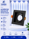 NOAS ALÜMİNYUM DEKORATİF SİYAH KASA KARE
