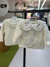 ÇİÇEK YAKALI PELUŞ HIRKA