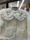 ÇİÇEK YAKALI PELUŞ HIRKA