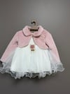 PELUŞ HIRKALI PEMBE ELBİSE