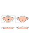 FREN BALATASI ARKA CİTROEN PEUGEOT OPEL (106MM) OEM 1647860380