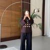 Baskılı Tasarım İki İplik Kadın Bluz 