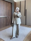 Dikiş Detay Bel Lastikli Pantolon Takım