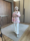 Fırfır Detaylı Pastel Ton Yazlık Keten Gömlek