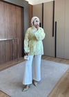 Fırfır Detaylı Pastel Ton Yazlık Keten Gömlek