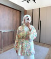 Fırfır Detaylı Pastel Ton Yazlık Keten Gömlek