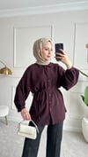 Fresh Yarasa Kol İp Kemerli Pötikare Renkli Gömlek 