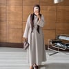 Fularlı Kışlık Çizgili Tasarım Scuba Çizgili Elbise