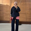 Kuşaklı Çift Cep Çıtçıtlı Ceket Pantolon Kadın Denim Takım