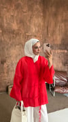 ÉLAN Bağlamalı Keten Kimono Yazlık Oversize Kimono Ceket Kadın Tesettür Kimono