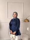 Lavin Hakim Yaka Kalın Tasarım Kuşaklı Pileli Gömlek
