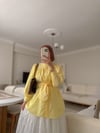 Lavin Hakim Yaka Kalın Tasarım Kuşaklı Pileli Gömlek