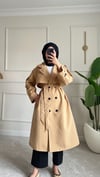Lorin Oversize Kalıp Kruvaze Trençkot 