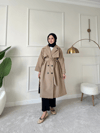 Lorin Oversize Kalıp Kruvaze Trençkot 