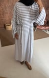 Maris Pamuklu Çizgili Penye Elbise