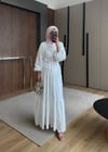 Modest Chic Balon Kol Üc Kat Astarlı Yazlık Elbise