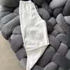 Parçalı Scuba Barrel Pantolon Beyaz | Rahat Kesim Beli Lastikli