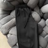 Parçalı Scuba Barrel Pantolon Siyah | Rahat Kesim Beli Lastikli
