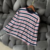 Premium Çizgili İki İplik Regular Kesim Lacivert Sweatshirt