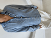 Retro Düğme Detay Geniş Manşetli Yumuşak Dokulu Denim Gömlek