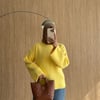 Sıfır Yaka Hafif İspanyol Kol Basic Yumuşak Dokulu Kadın Kazak