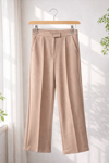 Soft Çırt Detaylı Likralı Crep bol Paça Pantolon 
