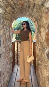 Soft Çırt Detaylı Likralı Crep bol Paça Pantolon 