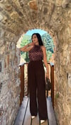 Soft Çırt Detaylı Likralı Crep bol Paça Pantolon 