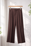 Soft Çırt Detaylı Likralı Crep bol Paça Pantolon 