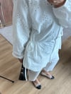 Yan Pens İpli Nakış Detaylı Astarlı Yazlık Gömlek