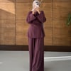 Yırtmaç Detaylı Bluz Pantolon Şık Takım