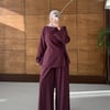 Yırtmaç Detaylı Bluz Pantolon Şık Takım