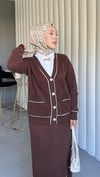 Yumoş Triko Tasarım Hırka Ve Etek Kışlık Takım