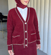 Yumoş Triko Tasarım Hırka Ve Etek Kışlık Takım