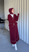 Yumoş Triko Tasarım Hırka Ve Etek Kışlık Takım
