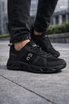 Erkek Günlük Spor Ayakkabı Rahat Hafif Taban Siyah Sneaker