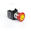 CM Serisi Metal 1NC Acil Stop 40 mm Çevirmeli Etiketli Kırmızı 22 mm Buton