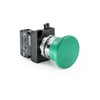 CM Serisi Metal 1NO Yaylı 40 mm Mantar Yeşil 22 mm Buton