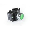 CM Serisi Metal 2NO+2NC Yaylı Düz Yeşil 22 mm Buton