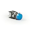 D Serisi Plastik LED'li 12-30V AC/DC Yuvarlak Mavi 16 mm Sinyal
