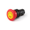 MB Serisi Plastik 1NC Acil Stop 40 mm Çevirmeli Etiketli Kırmızı 22 mm Buton
