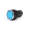 MB Serisi Plastik 1NO+1NC Yaylı Düz Mavi 22 mm Buton