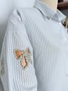 LAZERKESİM TAŞ FİYOK DETAYLI GÖMLEK