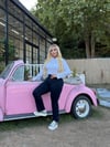 İKM BUTİK Büyük Beden Boru Paça Koyu Mavi Kot