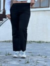 İKM BUTİK Büyük Beden Boru Paça Siyah Kot