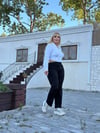 İKM BUTİK Büyük Beden Boru Paça Siyah Kot