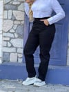 İKM BUTİK Büyük Beden Cepli Boru Paça siyah
